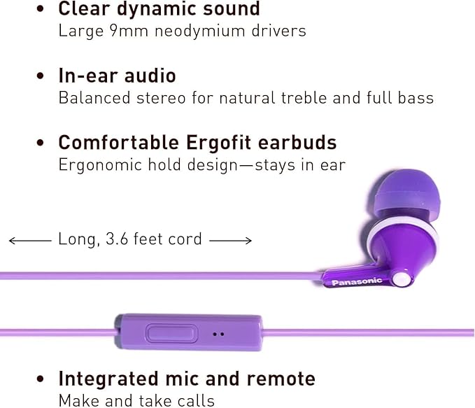 Panasonic ErgoFit Wired Earbuds - Image 2
