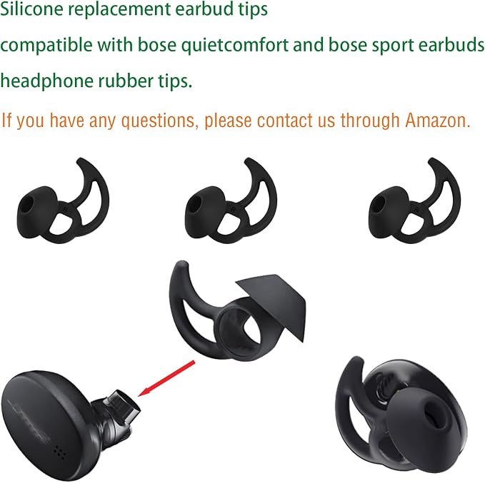 Medium Replacement Earbud Tips Silicone Ear Tips Compatible - Image 4