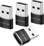 USB to USB C Adapter 4 packs for iPhone Fast Charging, Transfer and Type C OTG by Unknown