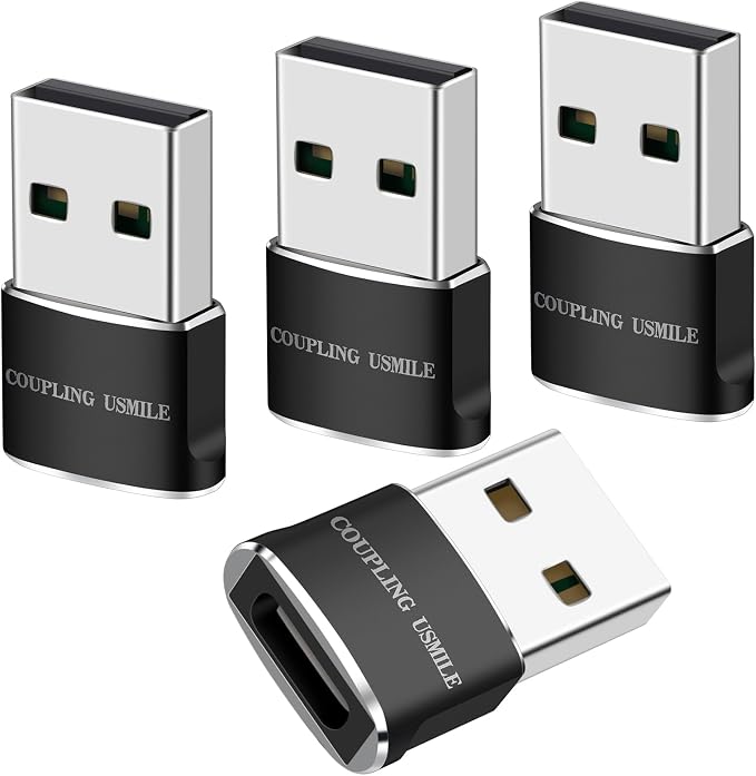 USB to USB C Adapter 4 packs for iPhone Fast Charging, Transfer and Type C OTG by Unknown