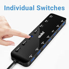 atolla 7-Port USB 3.0 Hub Splitter, USB Extender Ultra Slim Data USB Hub - Image 5