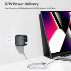 INVZI GaNHub USB C Charger 67W, GaN III PPS Mini Fast Foldable Power Adapter - Image 3