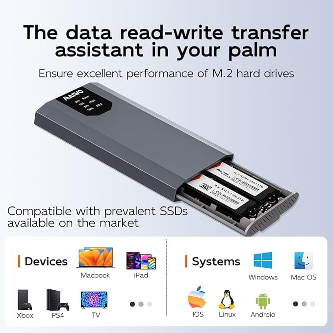 MAIWO Dual-Bay M.2 SSD Enclosure Cloner - Image 6