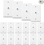 1-Port TV Cable Wall Jack F Connector Coax Video Jack Single Gang Wall Plates by Weewooday