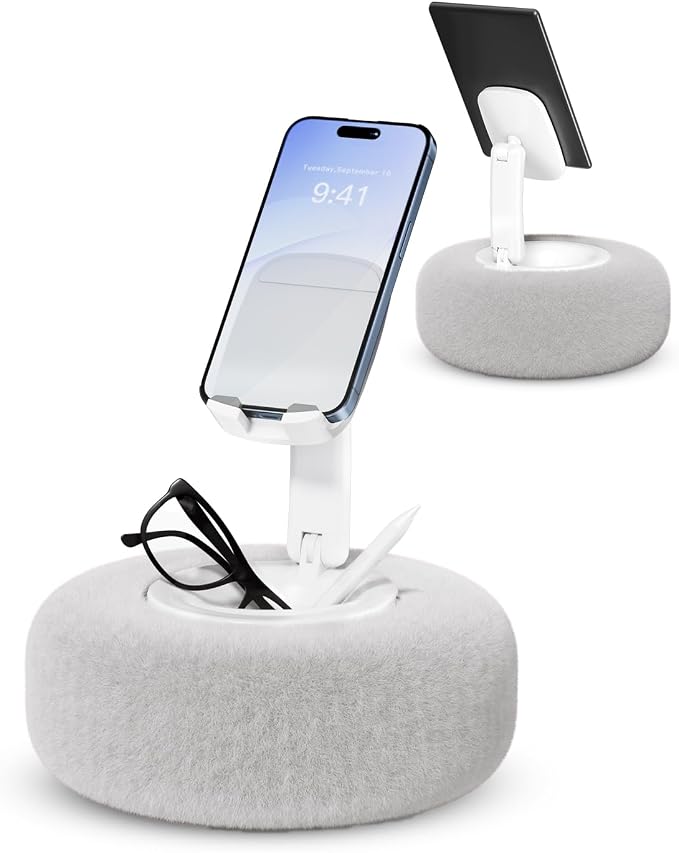 Phone Stand with Pillow, Adjustable iPhone Stand with Anti-Slip Strips by SupeDesk