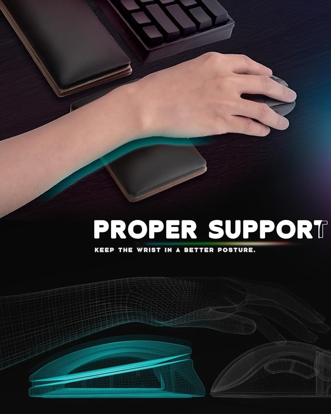 ASFSKY Keyboard and Mouse Wrist Rest Set - Image 4