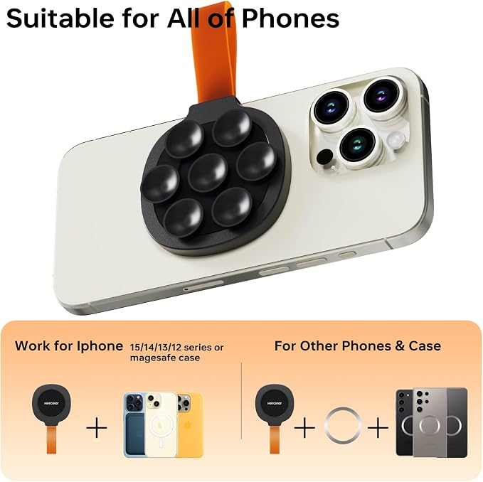 Magnetic Suction Cup Phone Mount, Ultra-Comfort Silicone Suction Grip Holder - Image 6