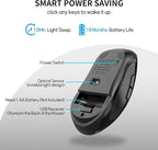 Wireless Mouse with Side Buttons, 2400 DPI, Anti Slip Scroll Wheel, Suitable - Image 2