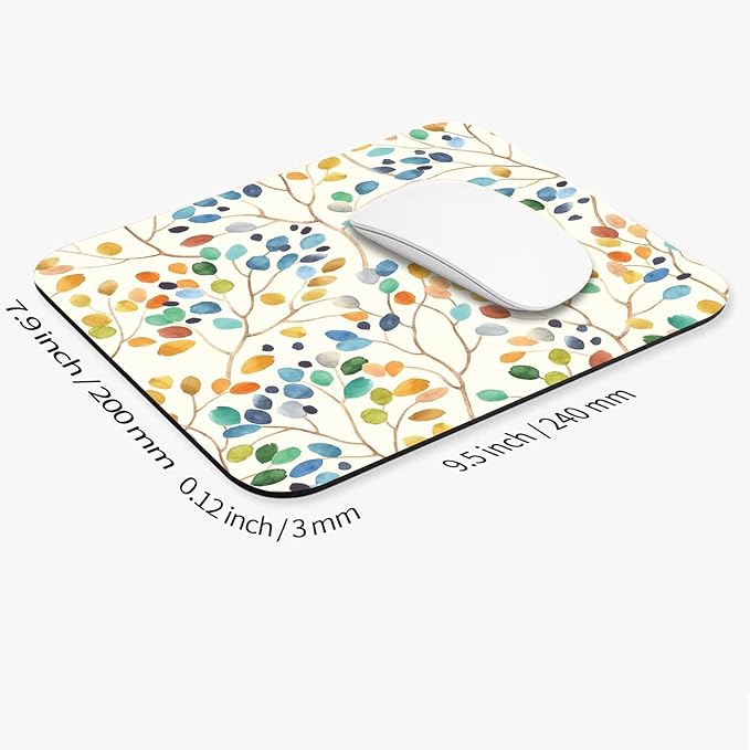 Square Mouse Pad Colorful Forest, Personalized Premium-Textured Custom Mouse - Image 2