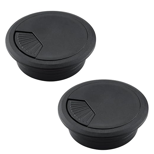 2 Pcs Desk Grommet 2-1/16" / 53 mm, Desk Cord Hole Cover, Cable Grommet ABS by EASYEAH