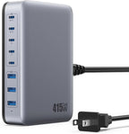 USB C Charger 415W USB C Charger Block, 8-Ports GaN IV Fast Charging Station Hub by Kioson