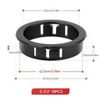 10PCS 2-1/2" Black Cable Snap Bushing Grommet, Snap in Cord Bushing Protect - Image 2