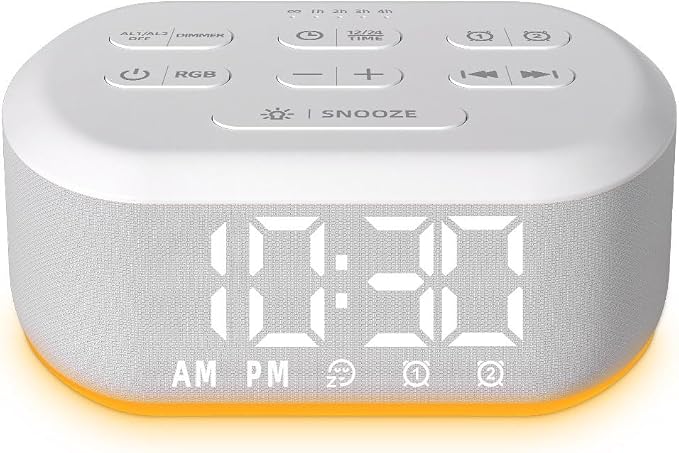 Brown Noise Machine Small Digital Alarm Clock Sound Machine by LazyNight