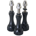 3PCS Black Aluminium Alloy Hand Tightened Screws Length 19.6mm Universal Action by SJZBIN