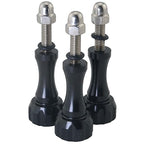 3PCS Black Aluminium Alloy Hand Tightened Screws Length 19.6mm Universal Action by SJZBIN