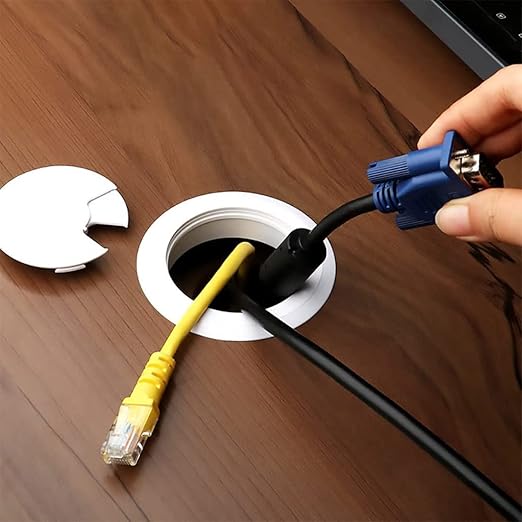 TuTuYa 8PCS Desk Grommet, Desk Grommet 50mm Desk Cable Grommet Desk Cable Hole - Image 3
