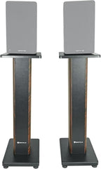 Rockville Pair RHT28D 28" Bookshelf Speaker Stands, Dark Wood Grain, 60 lbs - Image 7