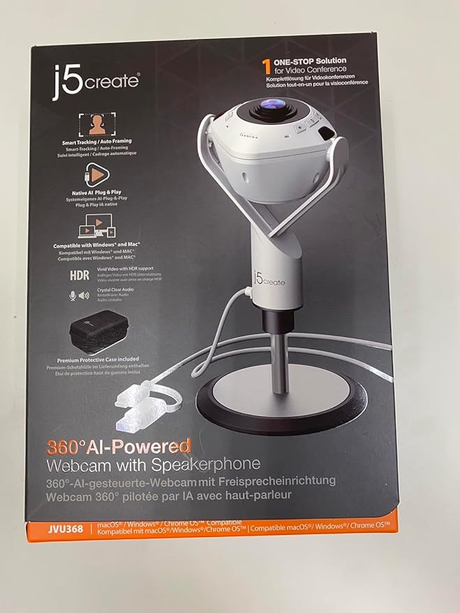 j5create 360 All Around AI-Powered Conference Room Camera - Image 9