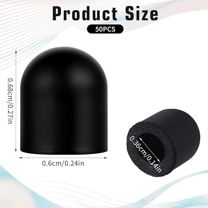 50Pcs Replacement Nibs for Touch Screen Pen, Rubber Tips for Stylus Pens - Image 2
