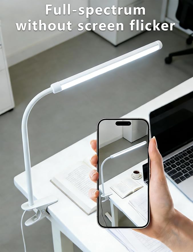 Set of 2 LED Desk Lamp with Clamp - Image 5
