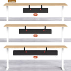 Univivi No Drill Under Desk Cable Management Tray, Clamp/Screw Mount Desk Cable - Image 8