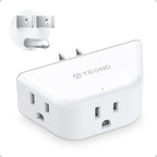 TROND Outlet Extender, 3-Prong Grounded Wall Plug Splitter, 3 Way Angled Outlet by TRONDOfficial
