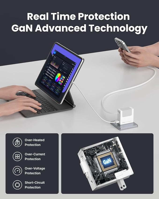 Portable USB Phone Charger Block, Retractable Wall Charger - Image 6