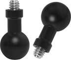 2PCS 17mm Ball Head to 1/4 Stainless Steel Short Screw Connection Rod Car by LUORNG