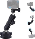 Camera Suction Cup Mount with Ball Head Magic Arm, Universal 360°Vacuum Suction by Mechrig