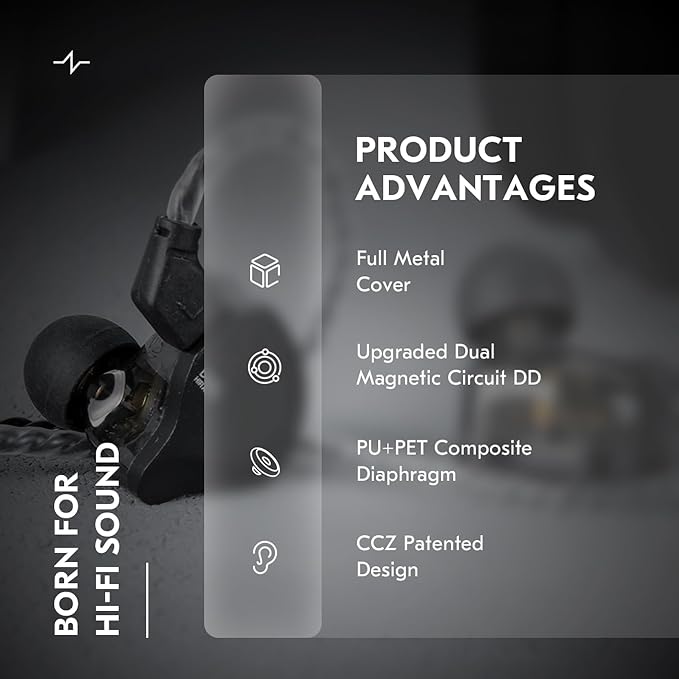 in Ear Monitor Headphones, CCZ DC02 Type-C IEM Earphone Dual Magnetic Circuit - Image 3