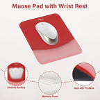MOSISO Wrist Rest Support for Mouse Pad&Keyboard Set, Rectangular Ergonomic - Image 3