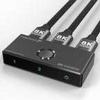 Fosmon HDMI 8K Bi-Directional Switch, Support 8K@60Hz 4K@120Hz HDR10+ HDCP 2.3 by Fosmon