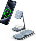 2-in-1 MagSafe Charger Stand, 20W Foldable Travel Fast Magnetic Wireless Charger by Hinyx