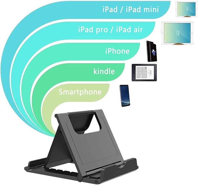 Foldable Portable and Angle Adjustable Phone Tablet Stand Holder - Image 2