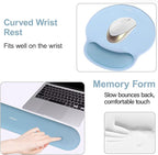 MOSISO Wrist Rest Support for Mouse Pad&Keyboard Set, Circle Curved Ergonomic - Image 4