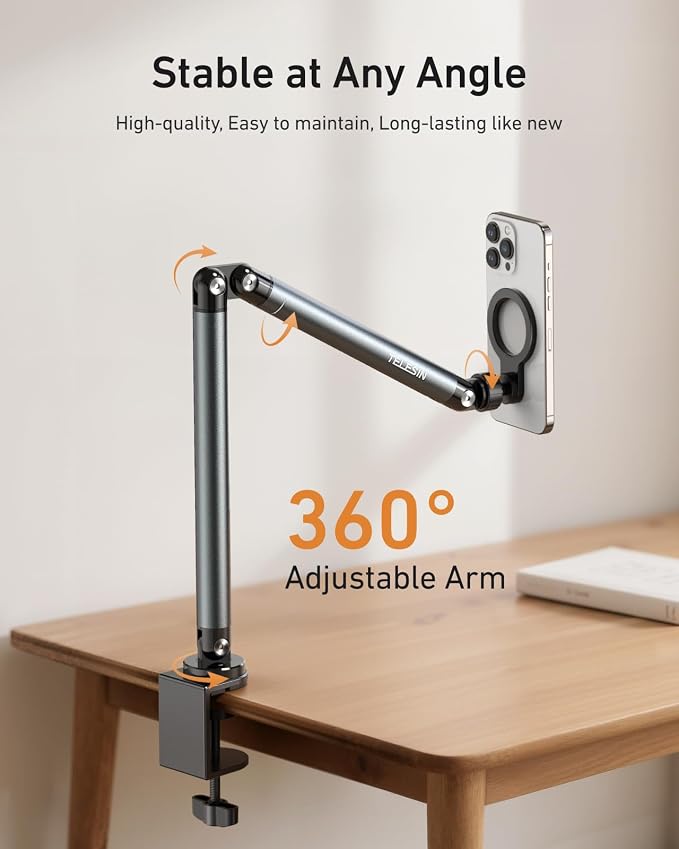 TELESIN Magnetic Phone Holder For Desk and Bed - Image 4