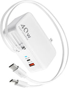 Retractable USB C Charger Wall Plug by HATALKIN