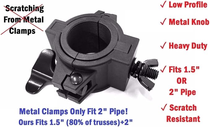 5 Pack Stage Light Clamps for DJ Lighting Products Par Light Plastic O Clamp - Image 2