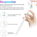 COO Stylus Pen for iPad, Button Fast Charging Pencil - Image 5