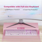 TEAMIX Pink Monitor Riser-20L inch, Wood Monitor Stand - Image 4