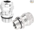 2 Pcs 1/2" NPT Stainless Steel Waterproof Cable Gland, IP68 Waterproof by Unknown