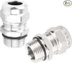 2 Pcs 1/2" NPT Stainless Steel Waterproof Cable Gland, IP68 Waterproof by Unknown