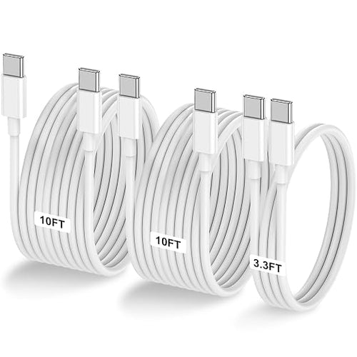 3-Pack 60W USB C to USB C Cable, Type C to Type C Cable, Fast Charging Cable by LOFPYE