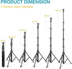 Aureday 67" Phone Tripod, Extendable Cell Phone and Camera Tripod Stand - Image 2