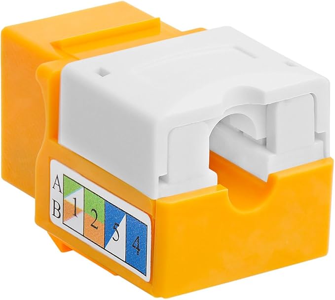 Cmple - RJ45 Keystone Jack 90 Degree Cat5e Keystone Jack Insert Punch Down RJ45 - Image 2
