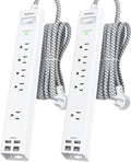 2 Pack Power Strip Surge Protector by Addtam