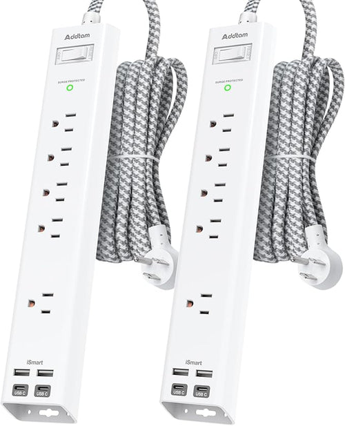 2 Pack Power Strip Surge Protector by Addtam