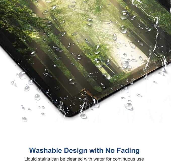 Hokafenle Mouse Pad, Natural Forest Mouse Pad, Rectangle Mouse Mat Square - Image 5