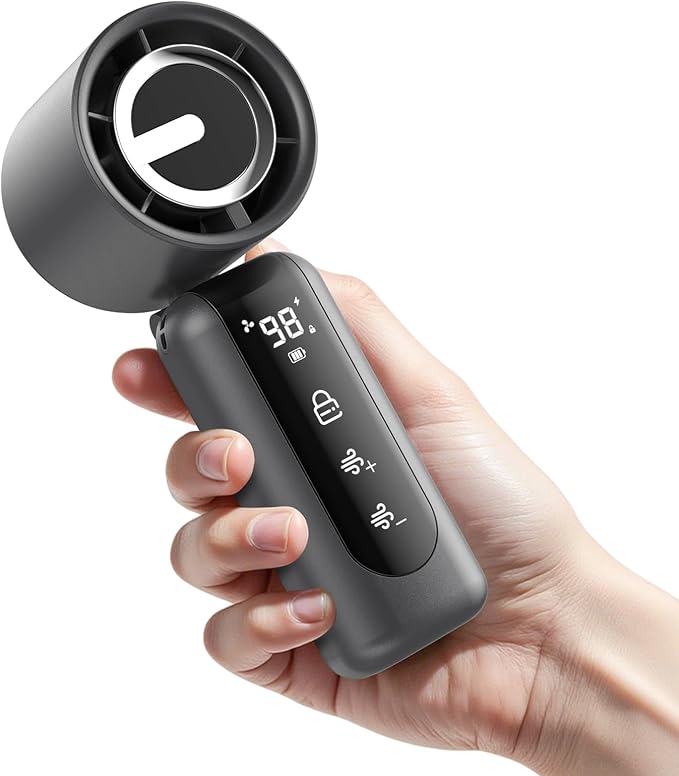 Portable Handheld Mini Fan, Speed Adjustable Turbo Personal Fan, 4000mAh by Unknown