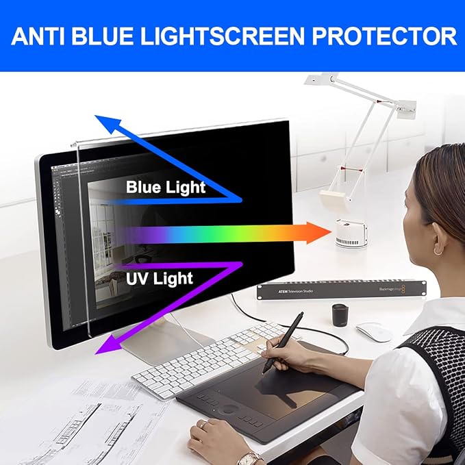 Computer Privacy Screen Filter 21.5 Hanging Monitor Privacy Screen Protector - Image 4